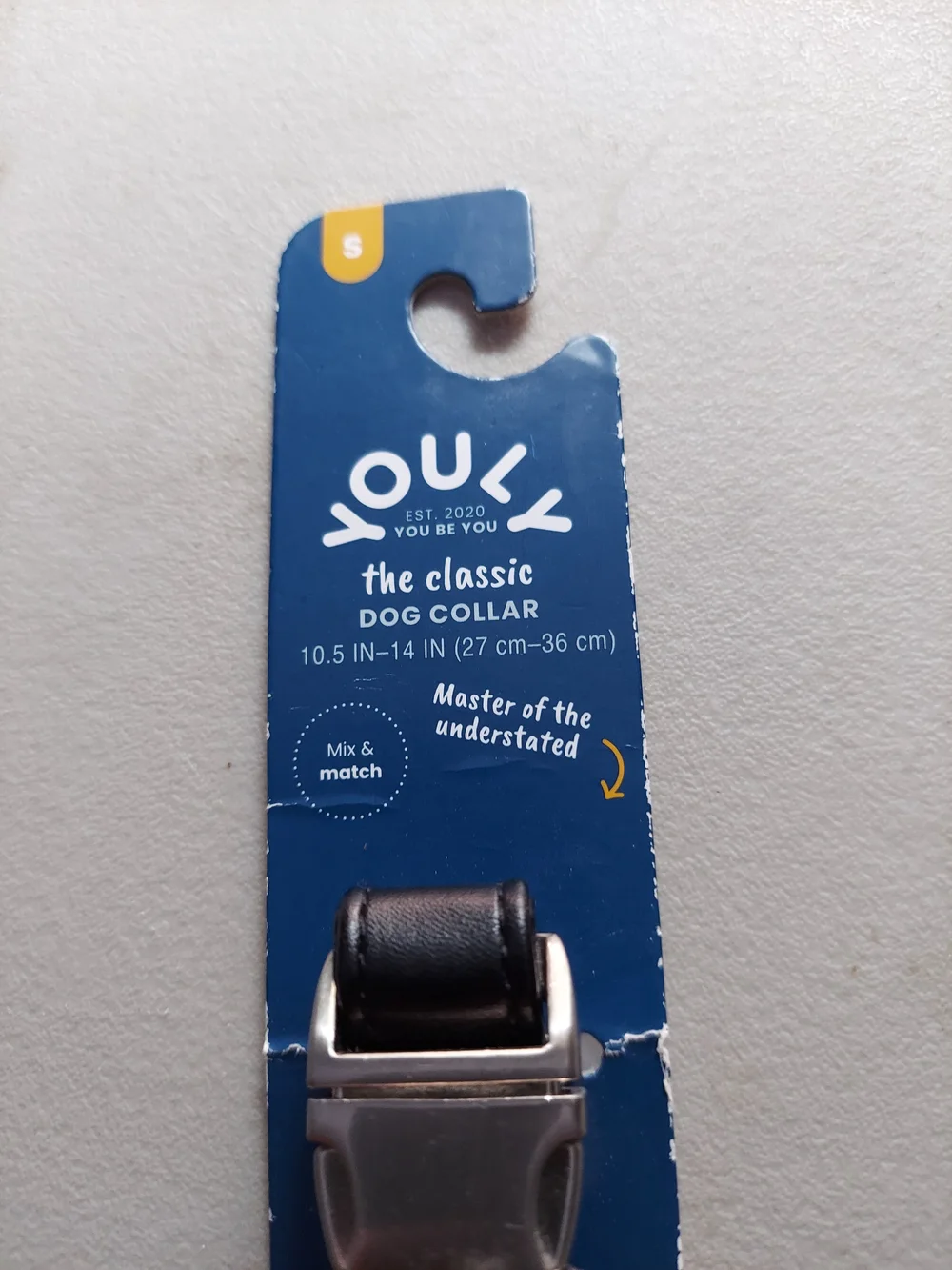 Black Bow Tie Dog Collar - Classic Adjustable Style - Size S-10.5